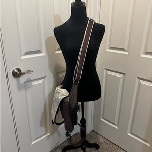 Sherpani Brown and White Crossbody Bag